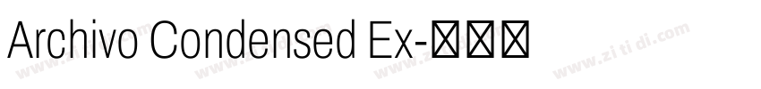 Archivo Condensed Ex字体转换